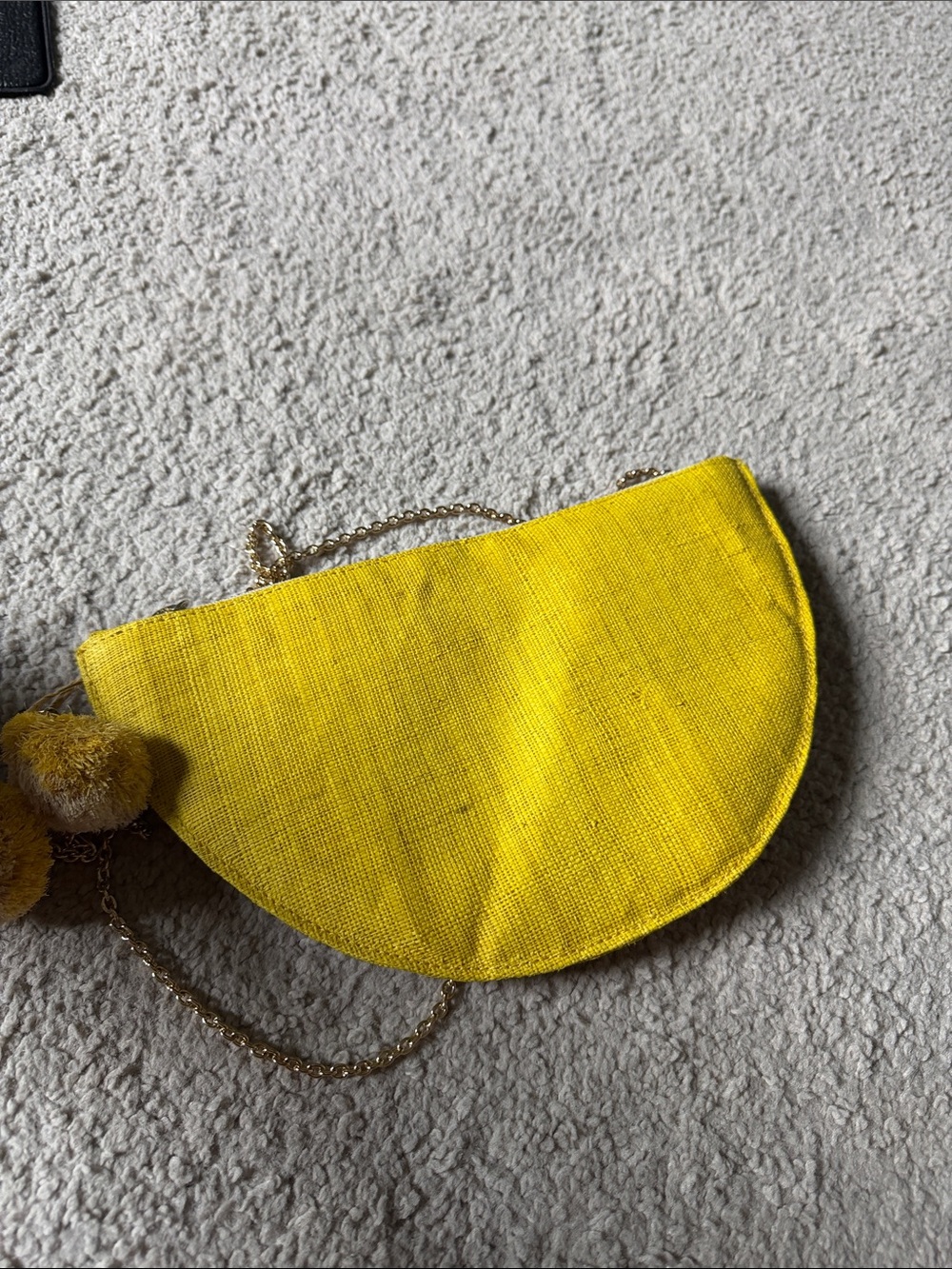 Bloomingdale’s Kayu raffia Yellow Lemon Slice Clutch crossbody - Picture 4 of 8